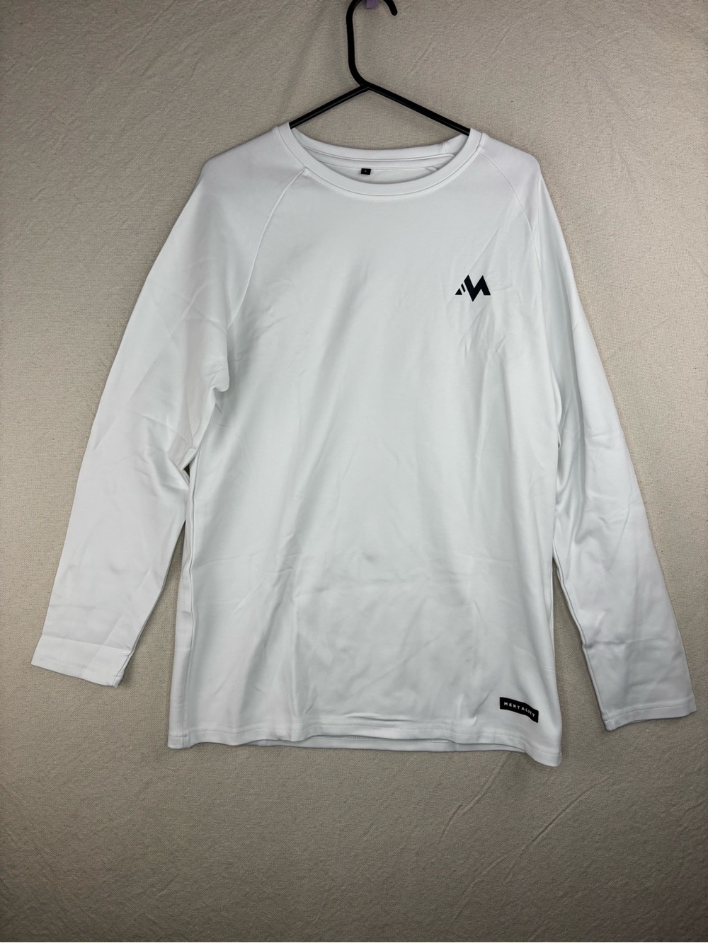 Mentality men’s large white compression long sleeve NEW